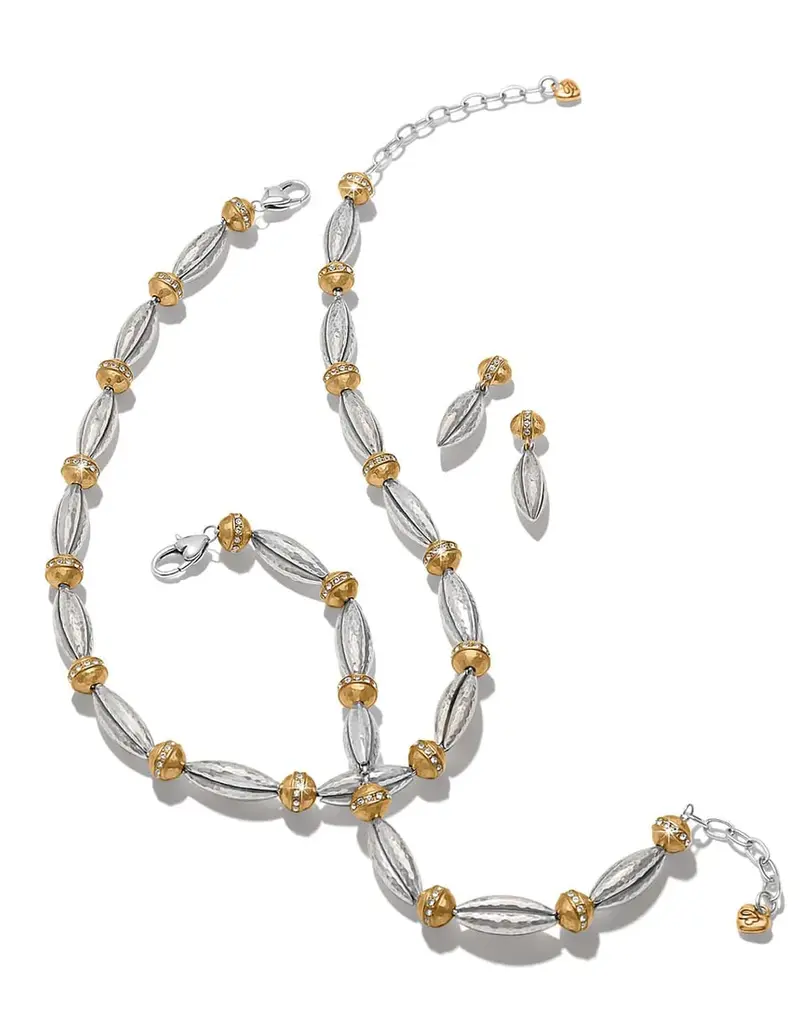 Meridian Orbit Bead Two Tone Bracelet