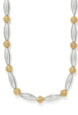 Meridian Orbit Bead Two Tone Necklace
