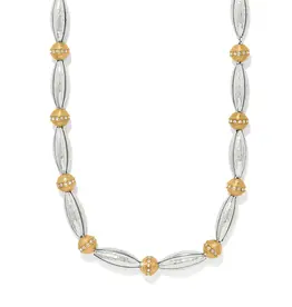 Meridian Orbit Bead Two Tone Necklace