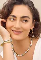 Meridian Orbit Bead Two Tone Necklace