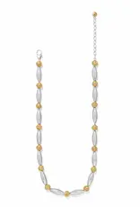 Meridian Orbit Bead Two Tone Necklace