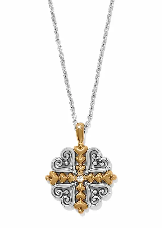 Alcazar Heart Two Tone Necklace