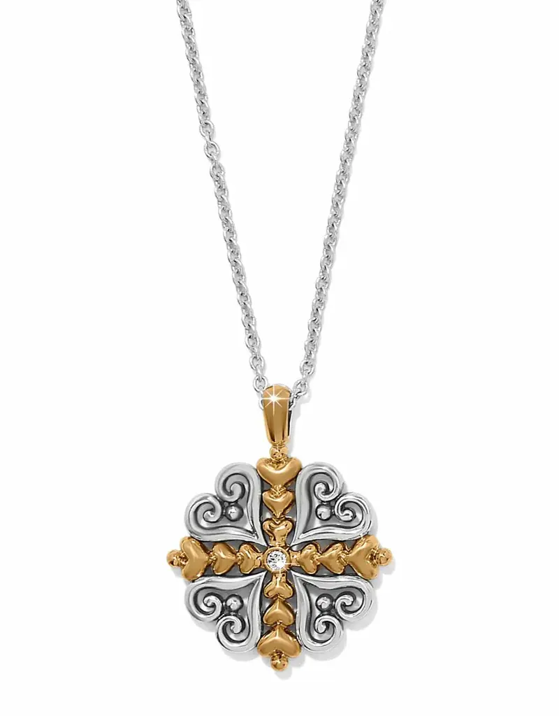 Alcazar Heart Two Tone Necklace