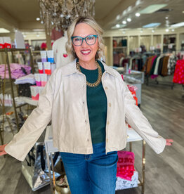 J.HOFFMAN'S Crinkle Peather Jacket- Pearl