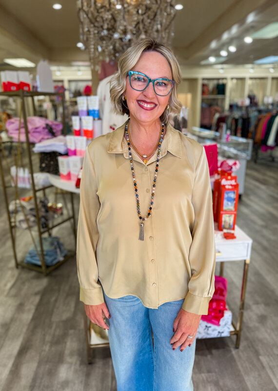 J.HOFFMAN'S Orla Top- Pale Gold