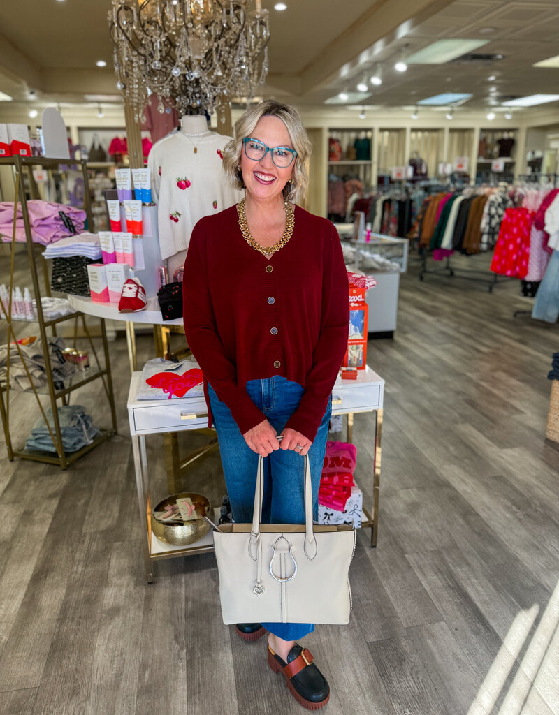 J.HOFFMAN'S Wagner Cardigan- Bordeaux