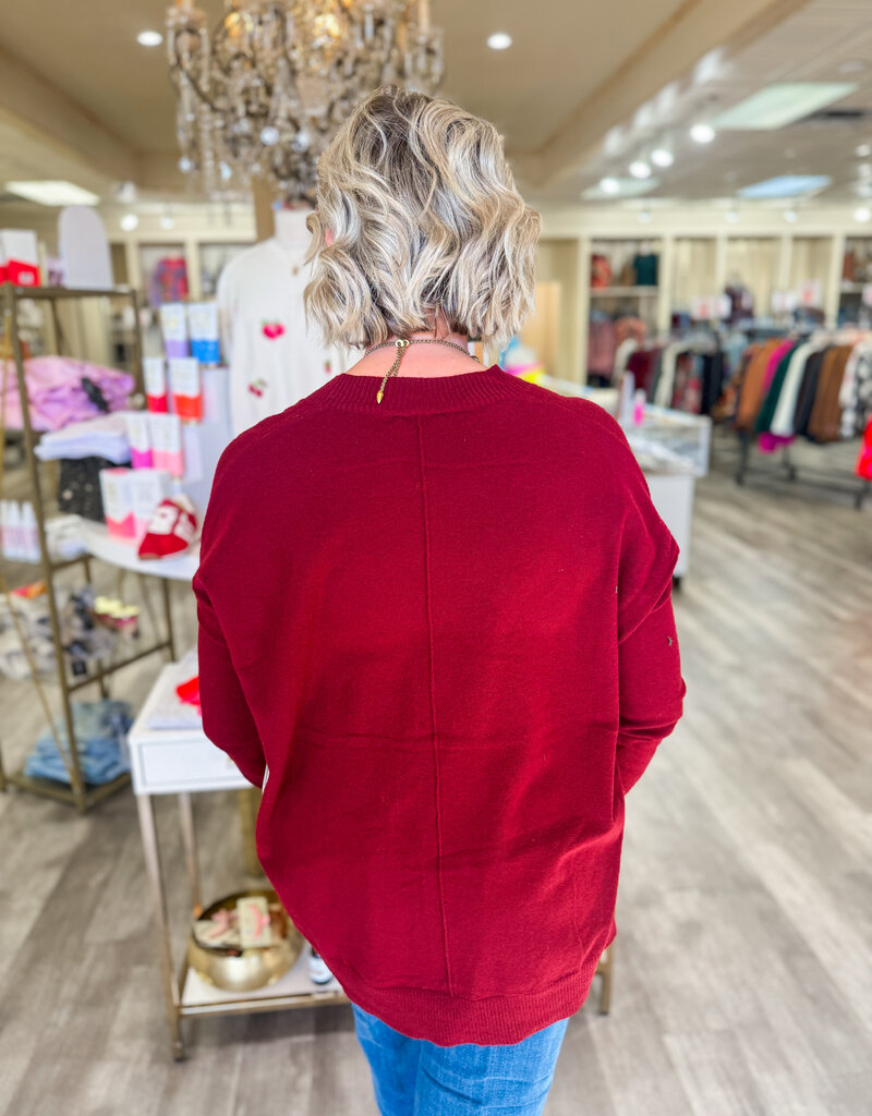 J.HOFFMAN'S Wagner Cardigan- Bordeaux