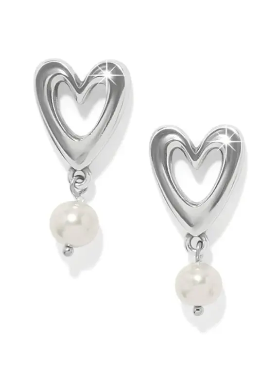 Cascade Open Heart Pearl Post Drop