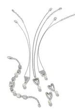 Cascade Open Heart Pearl Post Drop