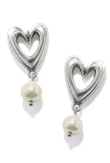 Cascade Open Heart Pearl Post Drop