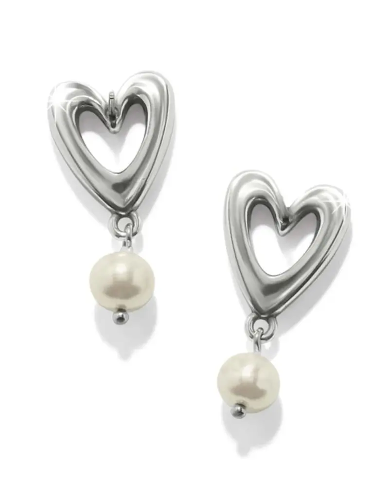 Cascade Open Heart Pearl Post Drop
