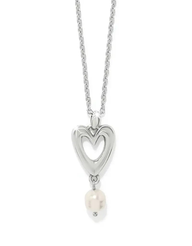 Cascade Open Heart Pearl Petite Necklace