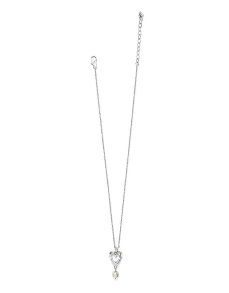 Cascade Open Heart Pearl Petite Necklace