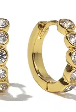 J.HOFFMAN'S Diamond Huggies in 18k Gold