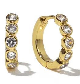 J.HOFFMAN'S Diamond Huggies in 18k Gold