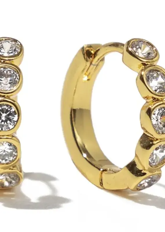 J.HOFFMAN'S Diamond Huggies in 18k Gold