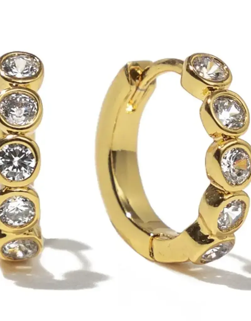 J.HOFFMAN'S Diamond Huggies in 18k Gold