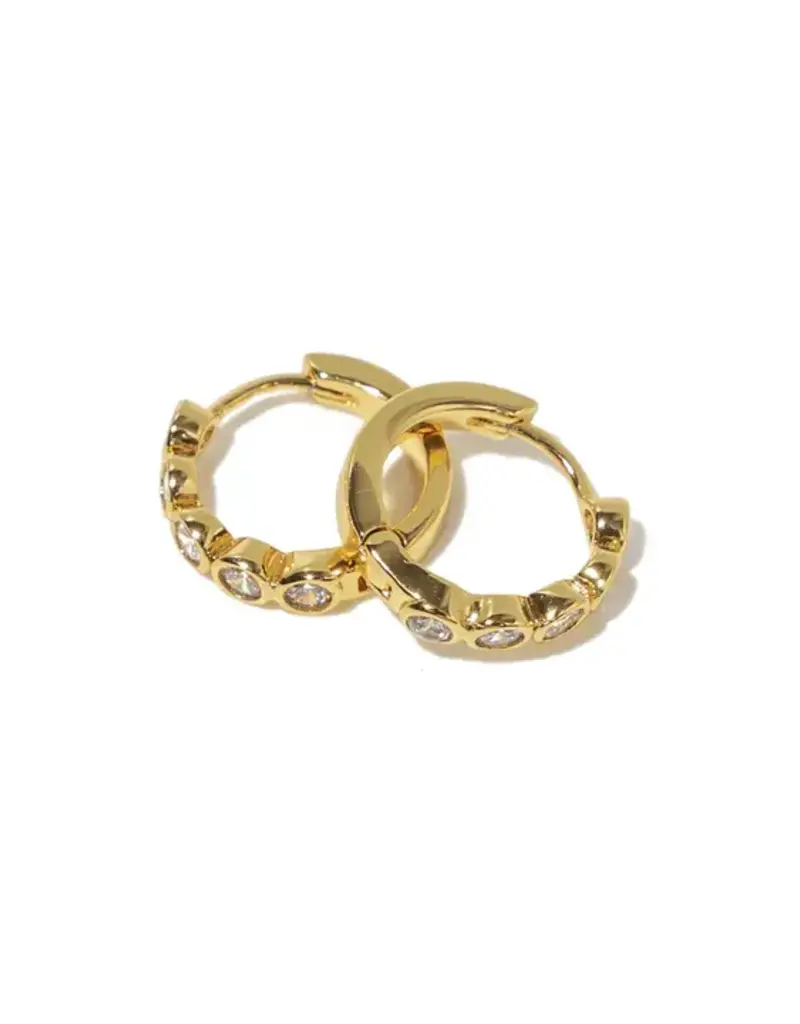 J.HOFFMAN'S Diamond Huggies in 18k Gold