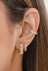 J.HOFFMAN'S Diamond Huggies in 18k Gold