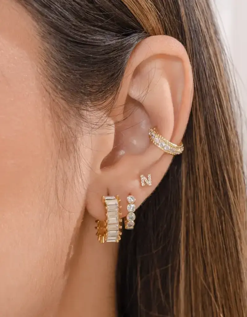 J.HOFFMAN'S Diamond Huggies in 18k Gold