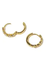 J.HOFFMAN'S Diamond Huggies in 18k Gold