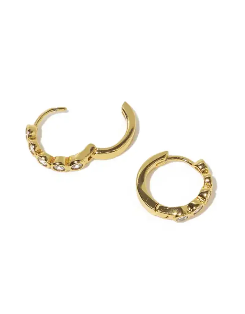 J.HOFFMAN'S Diamond Huggies in 18k Gold