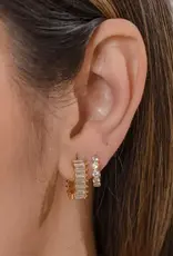 J.HOFFMAN'S Diamond Huggies in 18k Gold