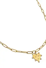 J.HOFFMAN'S Engravable Paperclip Heart Necklace in Gold