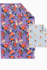 J.HOFFMAN'S Double Sided Hand Towel Washcloth Set- Bunny & Flowers