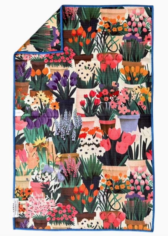 J.HOFFMAN'S Double Sided Hand Towel- Pots Of Love