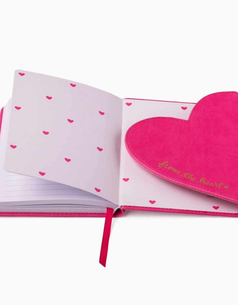 J.HOFFMAN'S Heart Flap Journal- Hot Pink