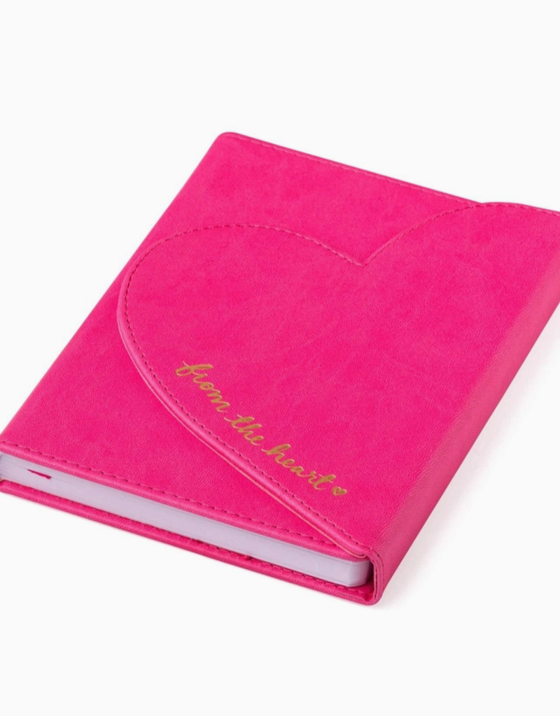 J.HOFFMAN'S Heart Flap Journal- Hot Pink