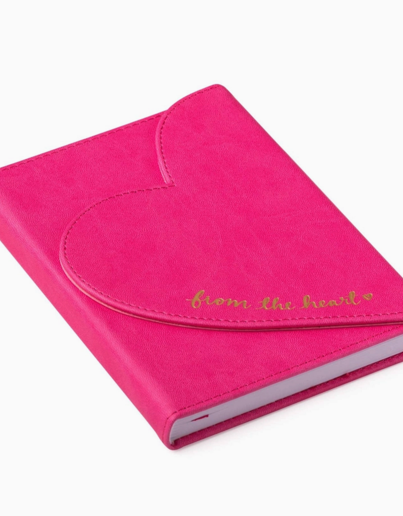 J.HOFFMAN'S Heart Flap Journal- Hot Pink