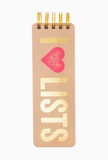 J.HOFFMAN'S Spiral Memo Pad- I Heart Lists
