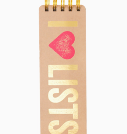 J.HOFFMAN'S Spiral Memo Pad- I Heart Lists