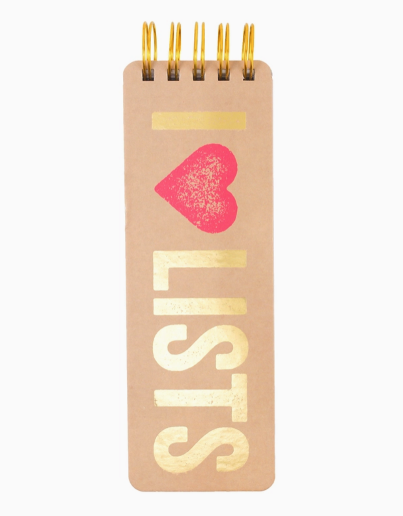 J.HOFFMAN'S Spiral Memo Pad- I Heart Lists