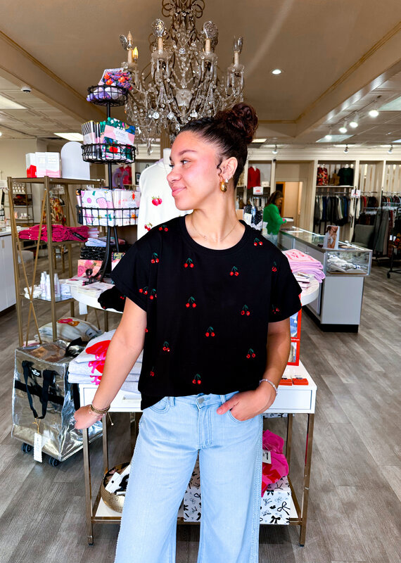 J.HOFFMAN'S Jeweled Cherry Tee