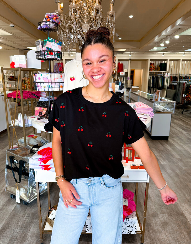 J.HOFFMAN'S Jeweled Cherry Tee