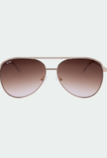 J.HOFFMAN'S Charlie Sunglasses - Gold/ Brown-to-Pink
