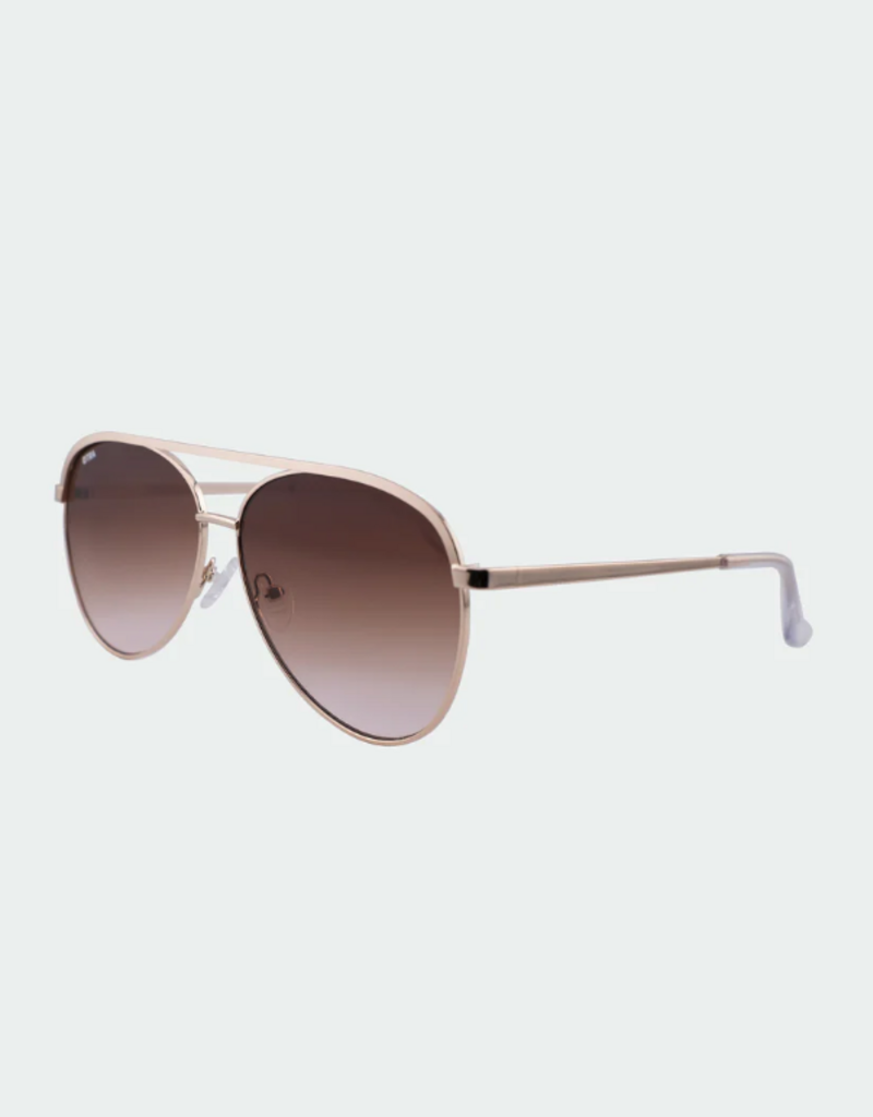 J.HOFFMAN'S Charlie Sunglasses - Gold/ Brown-to-Pink