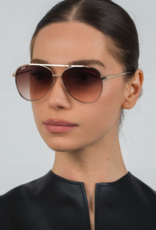 J.HOFFMAN'S Charlie Sunglasses - Gold/ Brown-to-Pink