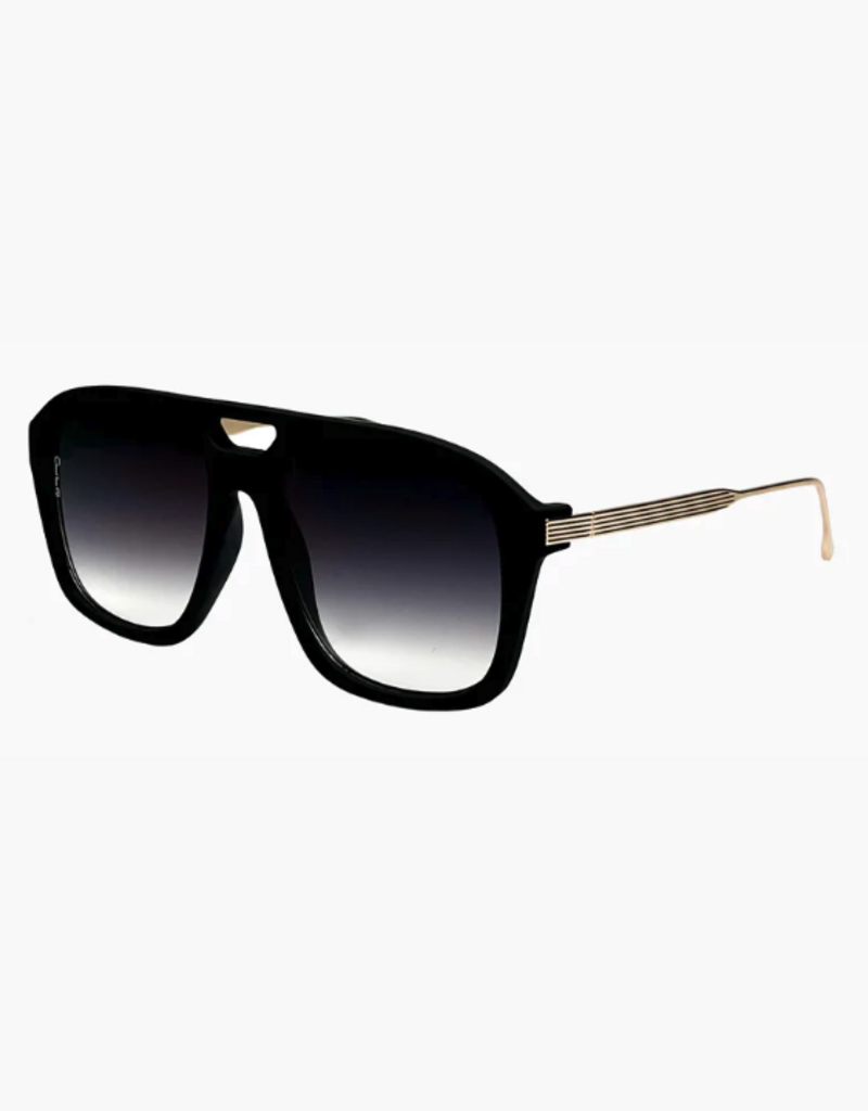 J.HOFFMAN'S Reina Sunglasses- Matte Black/ Smoke Fade