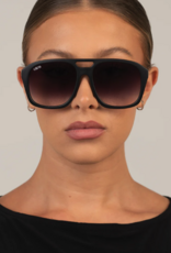 J.HOFFMAN'S Reina Sunglasses- Matte Black/ Smoke Fade