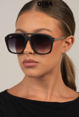 J.HOFFMAN'S Reina Sunglasses- Matte Black/ Smoke Fade
