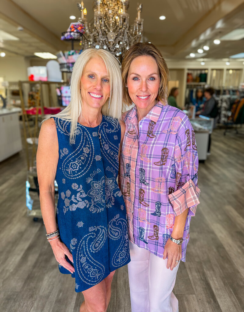 J.HOFFMAN'S Queen of Sparkles Cowboy Boot Buttonup