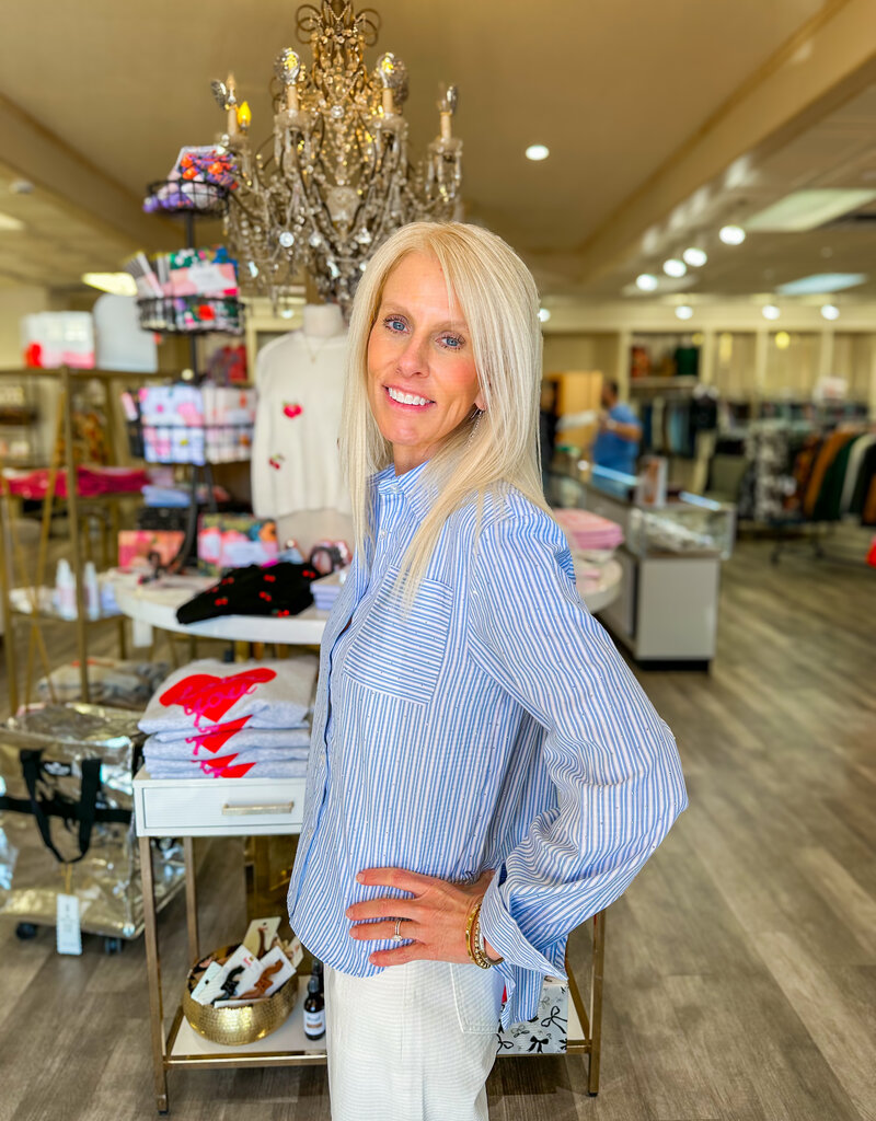 J.HOFFMAN'S Such a Dream Top- Blue