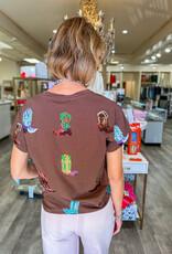 J.HOFFMAN'S Queen of Sparkles Cowboy Boot Tee