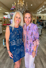 J.HOFFMAN'S Queen of Sparkles Paisley Tank Dress- Denim