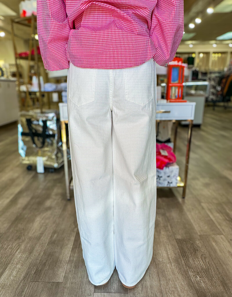 J.HOFFMAN'S Madison MidRise Wide Leg- Milkshake