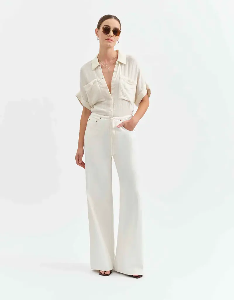 J.HOFFMAN'S Madison MidRise Wide Leg- Milkshake